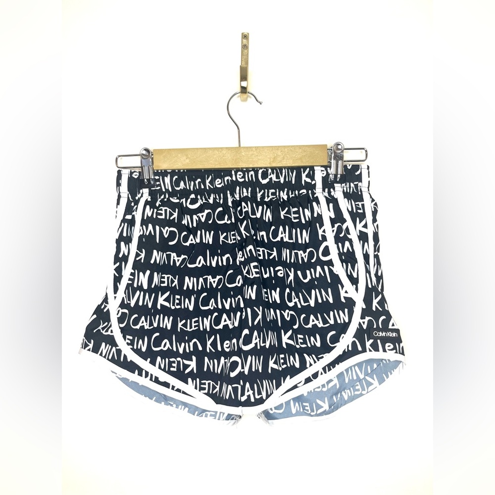 3 for 20 CALVIN KLEIN Women Logo Black & White Workout Shorts with Lining | XS